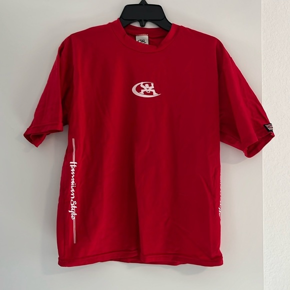 Hawaiian Style Rash Guard Red Women’s Size XL - Picture 1 of 9